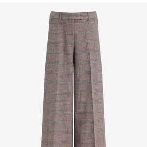 Express woMen's Checkered Dress Pants - Brown and Gray
